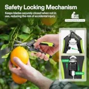 Vivosun Gardening Hand Pruner Pruning Shear with Straight Stainless Steel Blades, Black - and - Green - Green Thumb Depot