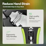 Vivosun Gardening Hand Pruner Pruning Shear with Straight Stainless Steel Blades, Black - and - Green - Green Thumb Depot