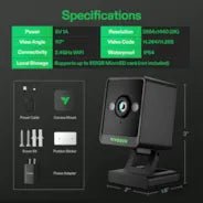 Vivosun GrowCam C4, 2K QHD WiFi Smart Camera for Grow Tent & VGrow Smart Grow Box, Timelapse, Night Vision, SD Card Storage, 2 - Way Audio, App Control - Green Thumb Depot