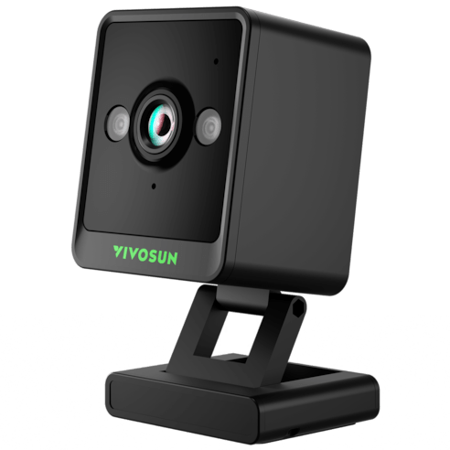 Vivosun GrowCam C4, 2K QHD WiFi Smart Camera for Grow Tent & VGrow Smart Grow Box, Timelapse, Night Vision, SD Card Storage, 2 - Way Audio, App Control - Green Thumb Depot