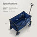 Vivosun Heavy Duty Collapsible Folding Wagon, Blue - Green Thumb Depot
