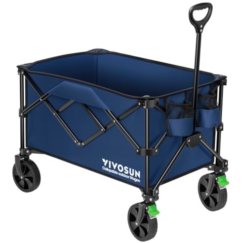 Vivosun Heavy Duty Collapsible Folding Wagon, Blue - Green Thumb Depot