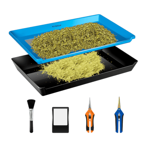 Vivosun Herb Trimming Tray for Harvest, Blue