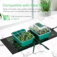 Vivosun Seedling Combo w/ 10"x20.75" Heat Mat and 6 - Pack Seed Starter Trays - Green Thumb Depot