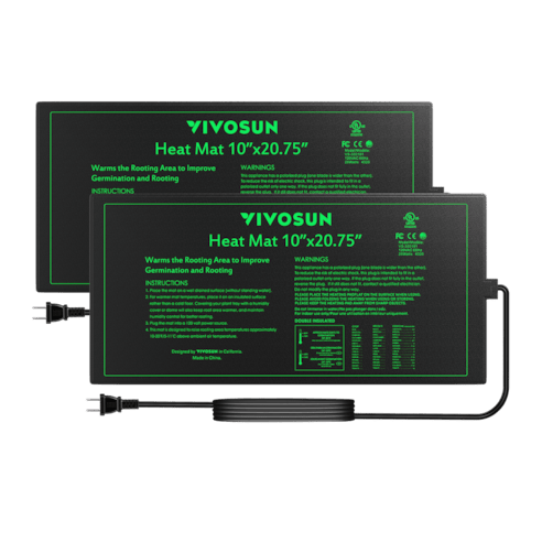 Vivosun Seedling Heat Mat 10″ x 20.75″ 2 - Pack - Green Thumb Depot