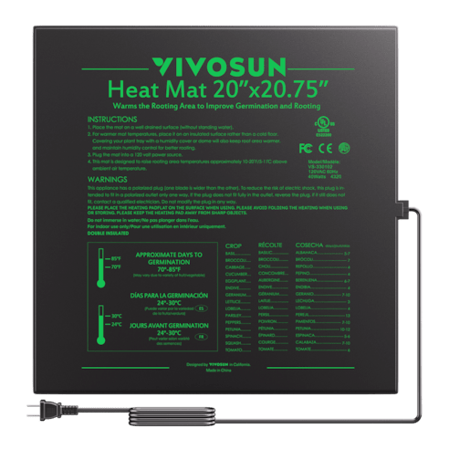 Vivosun Seedling Heat Mat 10″ x 20.75″ - Green Thumb Depot