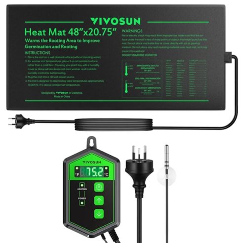 Vivosun Seedling Heat Mat Digital Thermostat Combo 48" x 20.75" - Green Thumb Depot
