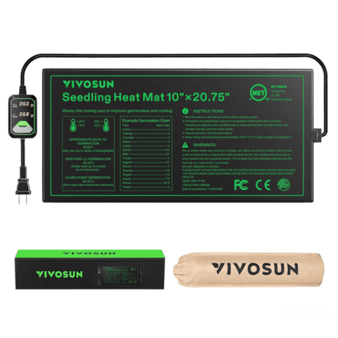 Vivosun Seedling Heat Mat with Dual Digital Display Thermostat, 10