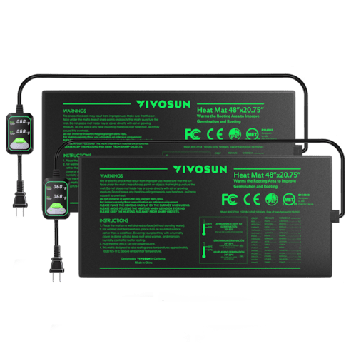 Vivosun Seedling Heat Mat with Dual Digital Display Thermostat 2 Pack - Green Thumb Depot