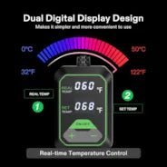 Vivosun Seedling Heat Mat with Dual Digital Display Thermostat, 20" x 20.75" Black Warm Hydroponic Heating Pad for Seed Germination - Green Thumb Depot