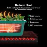 Vivosun Seedling Heat Mat with Dual Digital Display Thermostat, 20" x 20.75" Black Warm Hydroponic Heating Pad for Seed Germination - Green Thumb Depot