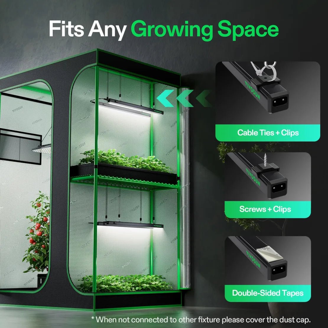Vivosun Smart 2 - in - 1 Grow Tent Kit 4x5, 4 - Plant Complete System, with WiFi E42A+ Controller, AeroLight Wing AW400 LED Grow Light, and 6 - inch AeroZesh G6 Ventilation Combo - Green Thumb Depot