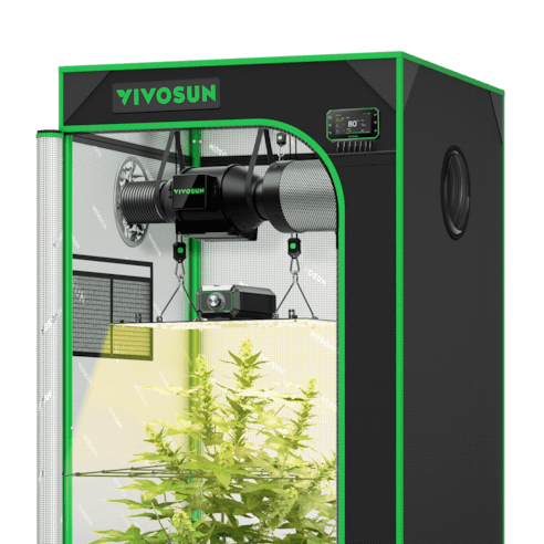 Vivosun Smart Grow Tent Kit, 2 × 2ft 1 - Plant System, WiFi - Integrated Automatic Grow System with Full Spectrum LED Grow Light, Efficient Ventilation System with GrowHub E42A+ Controller - Green Thumb Depot