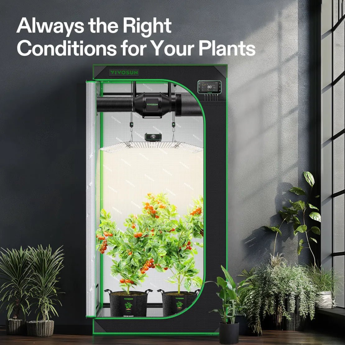 Vivosun Smart Grow Tent Kit, 3 × 3ft 3 - Plant System, WiFi - Integrated Automatic Grow System with Full Spectrum LED Grow Light, Efficient Ventilation System with GrowHub E42A+ Controller - Green Thumb Depot