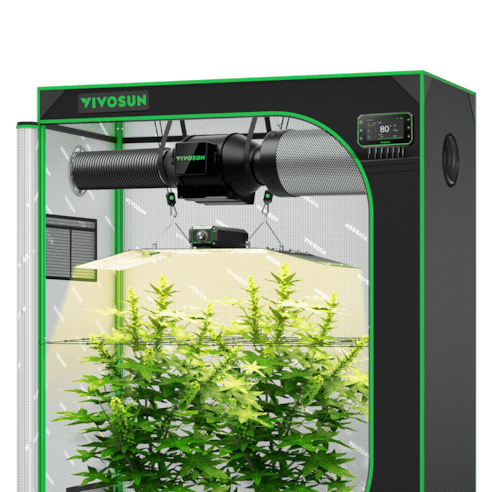 Vivosun Smart Grow Tent Kit, 4 × 2ft 2 - Plant System, WiFi - Integrated Automatic Grow System with Full Spectrum LED Grow Light, Efficient Ventilation System with GrowHub E42A+ Controller - Green Thumb Depot