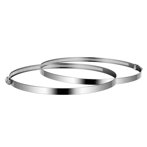 Vivosun Stainless Steel Air Ducting Clamps, 4/6/8/12 Inch Adjustable Hose Clamps with Worm Drive for Ducting, Heating, Cooling, Exhaust, and Ventilation (Pack of 2) - 6" - Green Thumb Depot