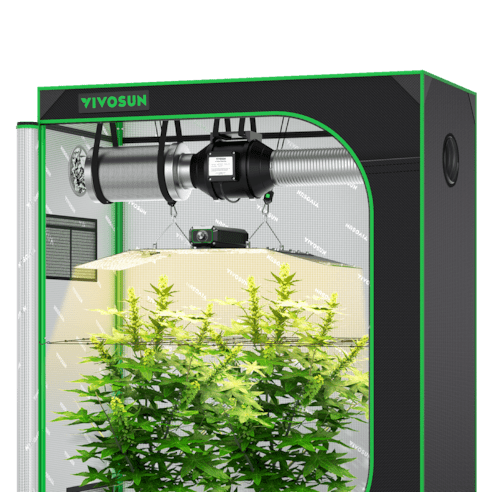 Vivosun Starter Grow Tent Kit, 4 × 2ft 2 - Plant System, WiFi - Controlled Grow System with Full Spectrum LED Grow Light, Automatic Ventilation, GrowHub Outlet A22 with Temperature and Humidity Sensor - Green Thumb Depot