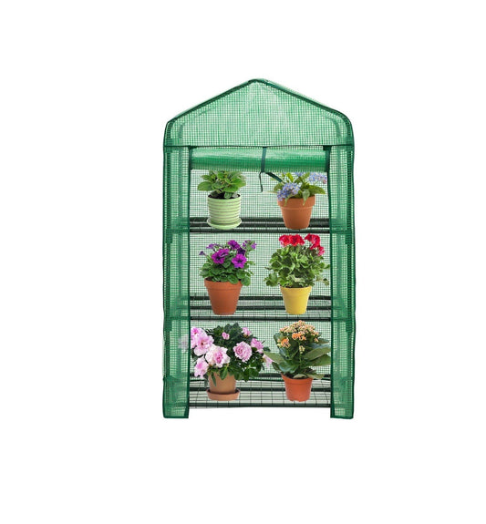 3 Tier Portable Rolling Greenhouse with Opaque Cover - Green Thumb Depot