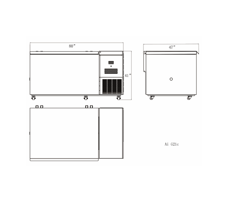 Across International Ai Glacier 21 Cu Ft -86C Ultra Low Temp Chest Freezer Etl 220V