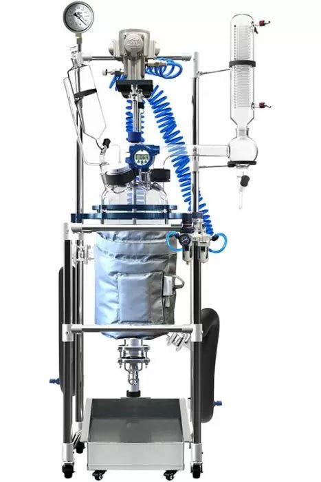 Ai 10L Single Or Dual Jacketed Glass Reactor Systems With Air Motor - Green Thumb Depot