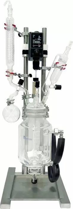 Ai 2L Single Jacketed Glass Reactor - 115V/230V Compatible - Green Thumb Depot