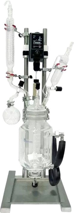 Ai 5L Single Jacketed Glass Reactor - 115V/230V Compatible - Green Thumb Depot