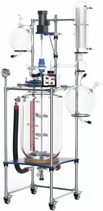 Ai R Series 100L Single Jacketed Glass Reactor W/ Chiller & Pump - Green Thumb Depot