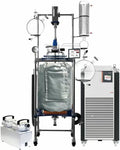 Across International R Series 100L Single Jacketed Glass Reactor W/ Chiller & Pump