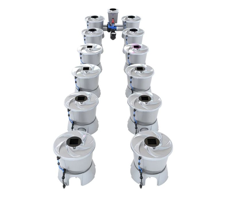 Alien Hydroponics V-System 12 Pot 2 Row Kit — Green Thumb Depot