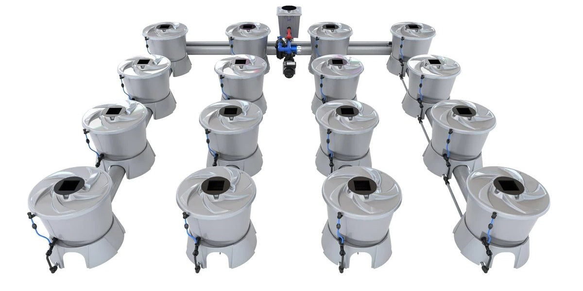 Alien Hydroponics V-System 16 Pot 4 Row Kit — Green Thumb Depot