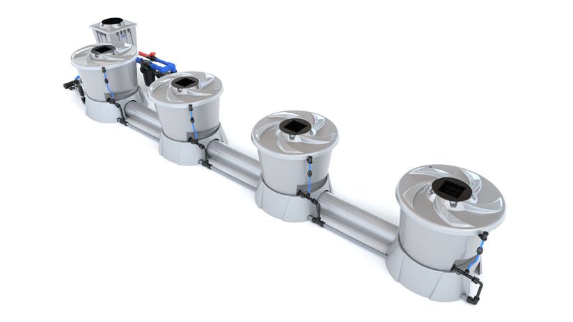 Alien Hydroponics V-System 4 Pot 1 Row End Header Kit — Green Thumb Depot