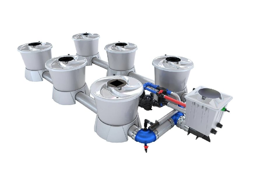 Alien Hydroponics V-System 6 Pot 2 Row Kit - Green Thumb Depot