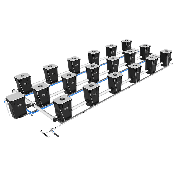 Current Culture H2O Under Current RDWC Hydroponic System - 13 Gallon, 40" Spacing - Green Thumb Depot