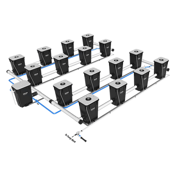 Current Culture H2O Under Current RDWC Hydroponic System - 13 Gallon, 40" Spacing - Green Thumb Depot