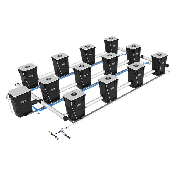 Current Culture H2O Under Current RDWC Hydroponic System - 13 Gallon, 40" Spacing - Green Thumb Depot