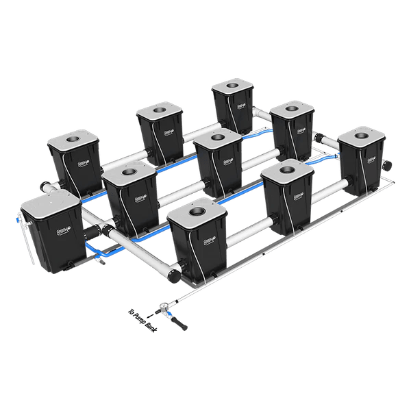 Current Culture H2O Under Current RDWC Hydroponic System - 13 Gallon, 40" Spacing - Green Thumb Depot