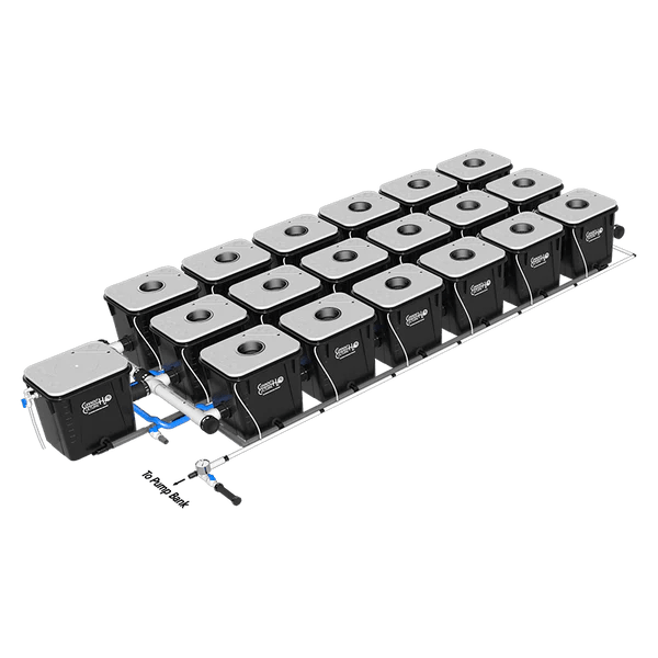 Current Culture H2O Under Current RDWC Hydroponic System - 8 Gallon, 18" Spacing - Green Thumb Depot