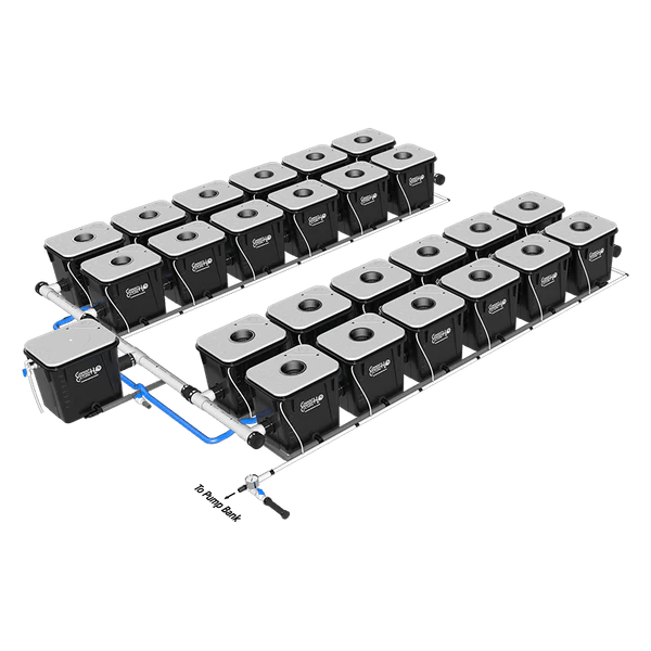 Current Culture H2O Under Current RDWC Hydroponic System - 8 Gallon, 18" Spacing - Green Thumb Depot