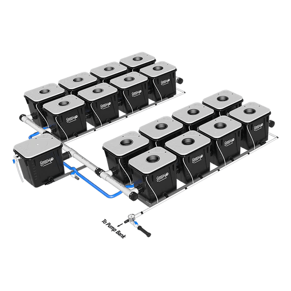 Current Culture H2O Under Current RDWC Hydroponic System - 8 Gallon, 18" Spacing - Green Thumb Depot