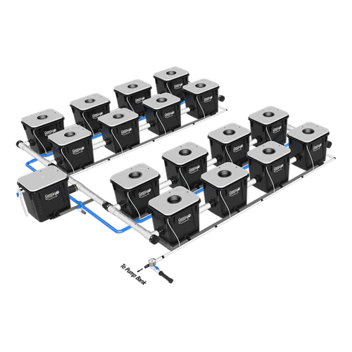 Current Culture H2O Under Current RDWC Hydroponic System - 8 Gallon, 25" Spacing - Green Thumb Depot