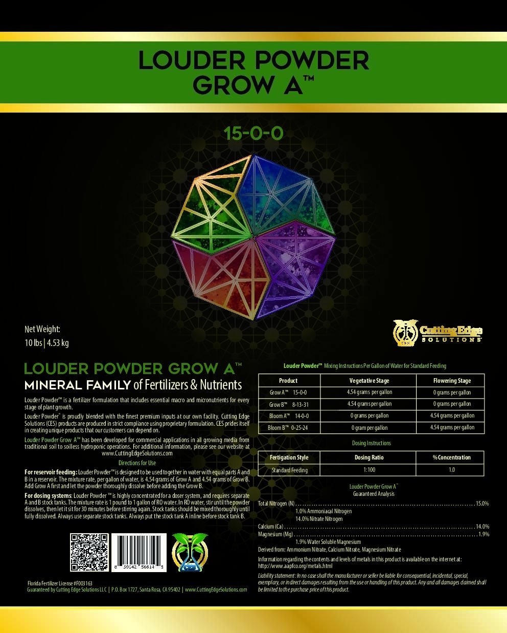 Cutting Edge Solutions Louder Powder Grow A (15-0-0) - Green Thumb Depot