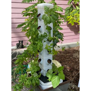 exo 24-plant vertical hydroponic garden tower system Exotower 5-Tier Hydroponic Garden System