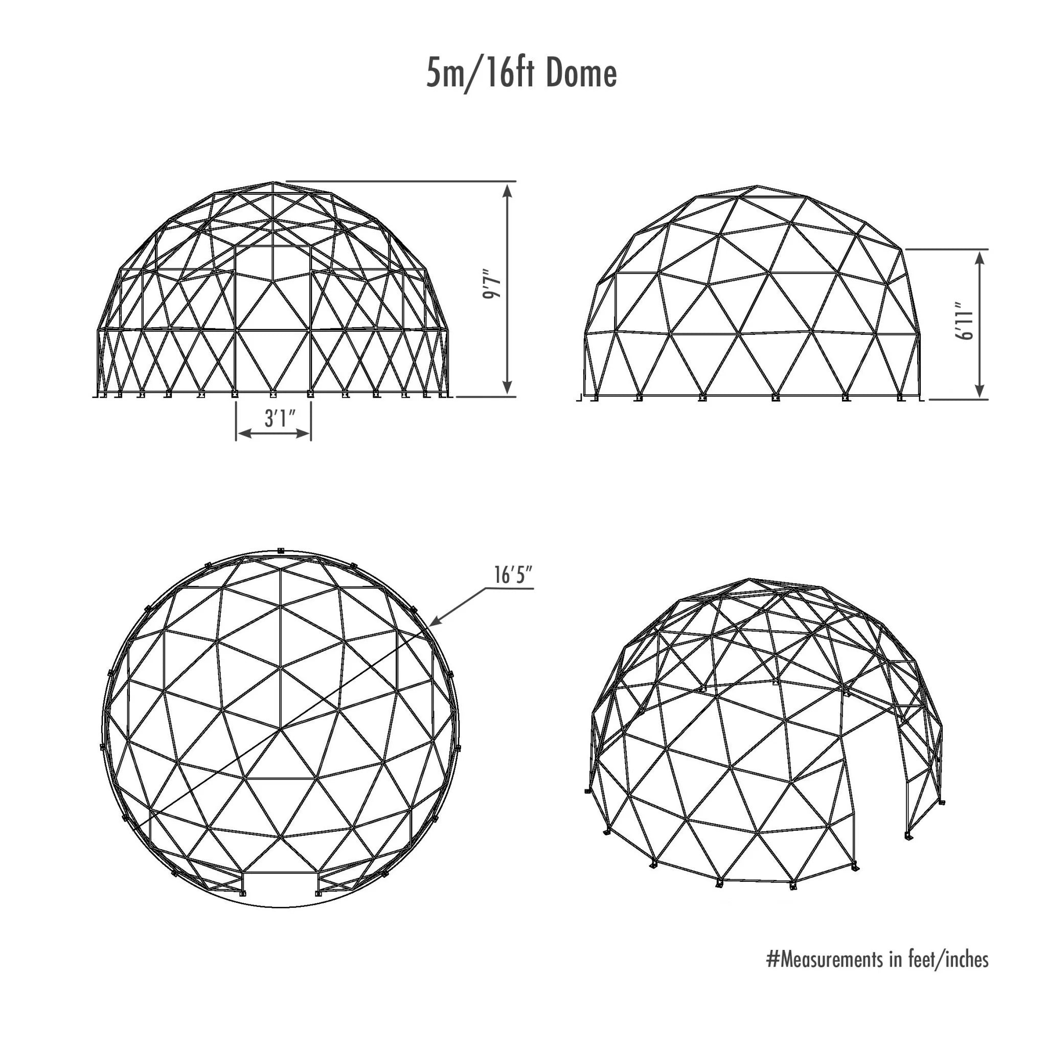 Lumen & Forge Geodesic Greenhouse Dome - Green Thumb Depot