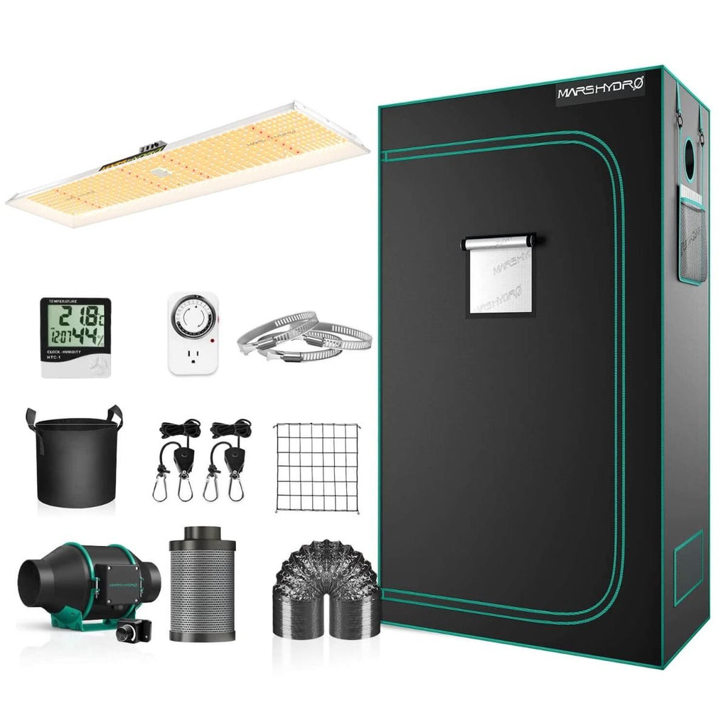 Mars Hydro 2x4 Grow Tent Kit w/ TSL 2000 LED Grow Light — Green