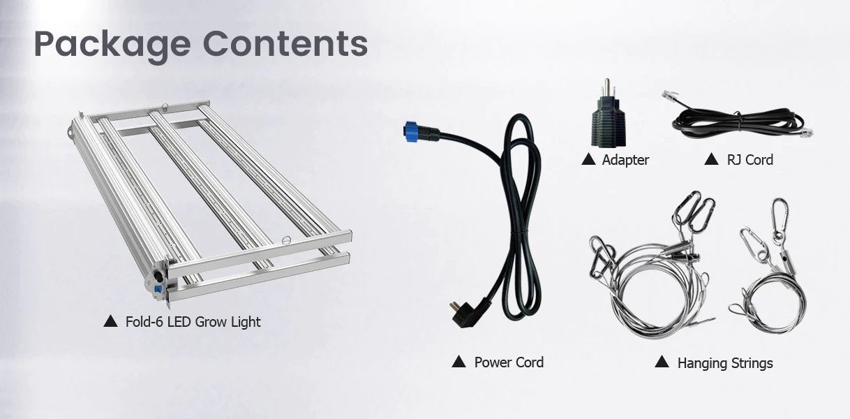 Medic Grow Fold-6 Full Cycle LED Grow Lights - Full Spectrum for Efficient Indoor Plants Growing - 660 Watt - Green Thumb Depot