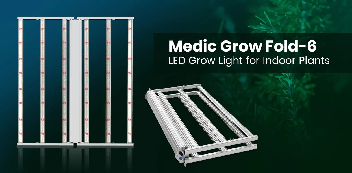 Medic Grow Fold-6 Full Cycle LED Grow Lights - Full Spectrum for Efficient Indoor Plants Growing - 660 Watt - Green Thumb Depot