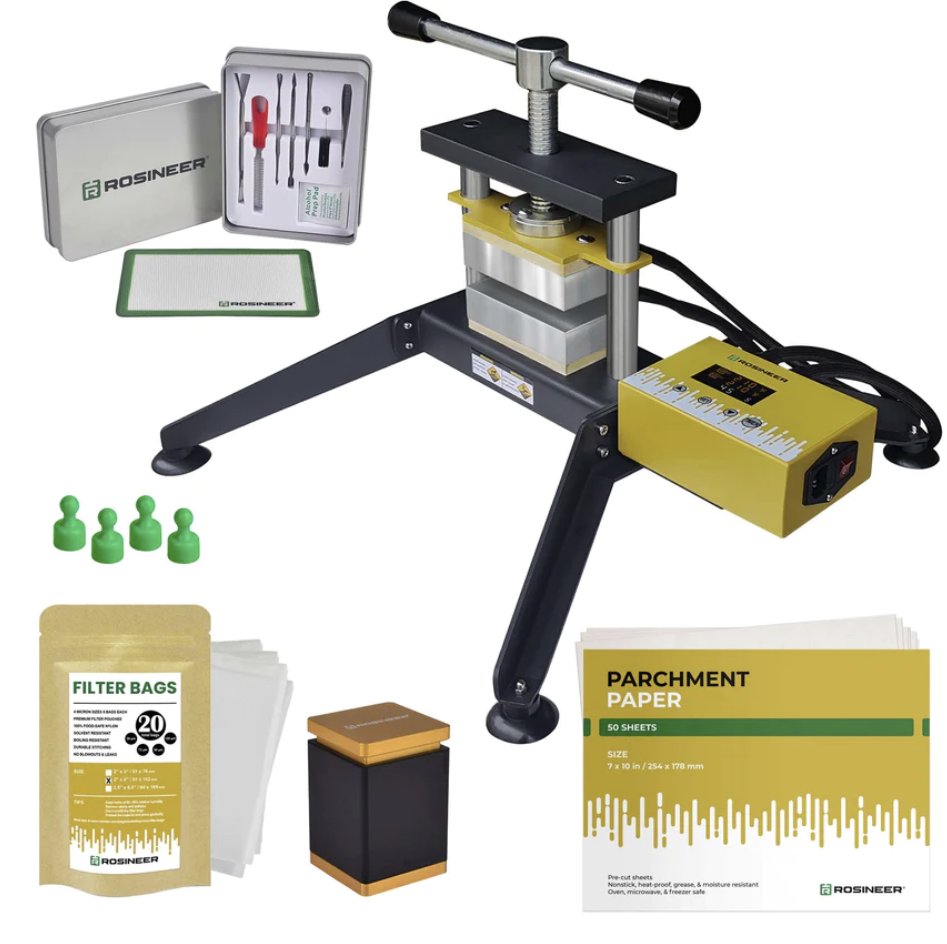 Rosineer GRIP Rosin Heat Press and Accessories Bundle - Green Thumb Depot