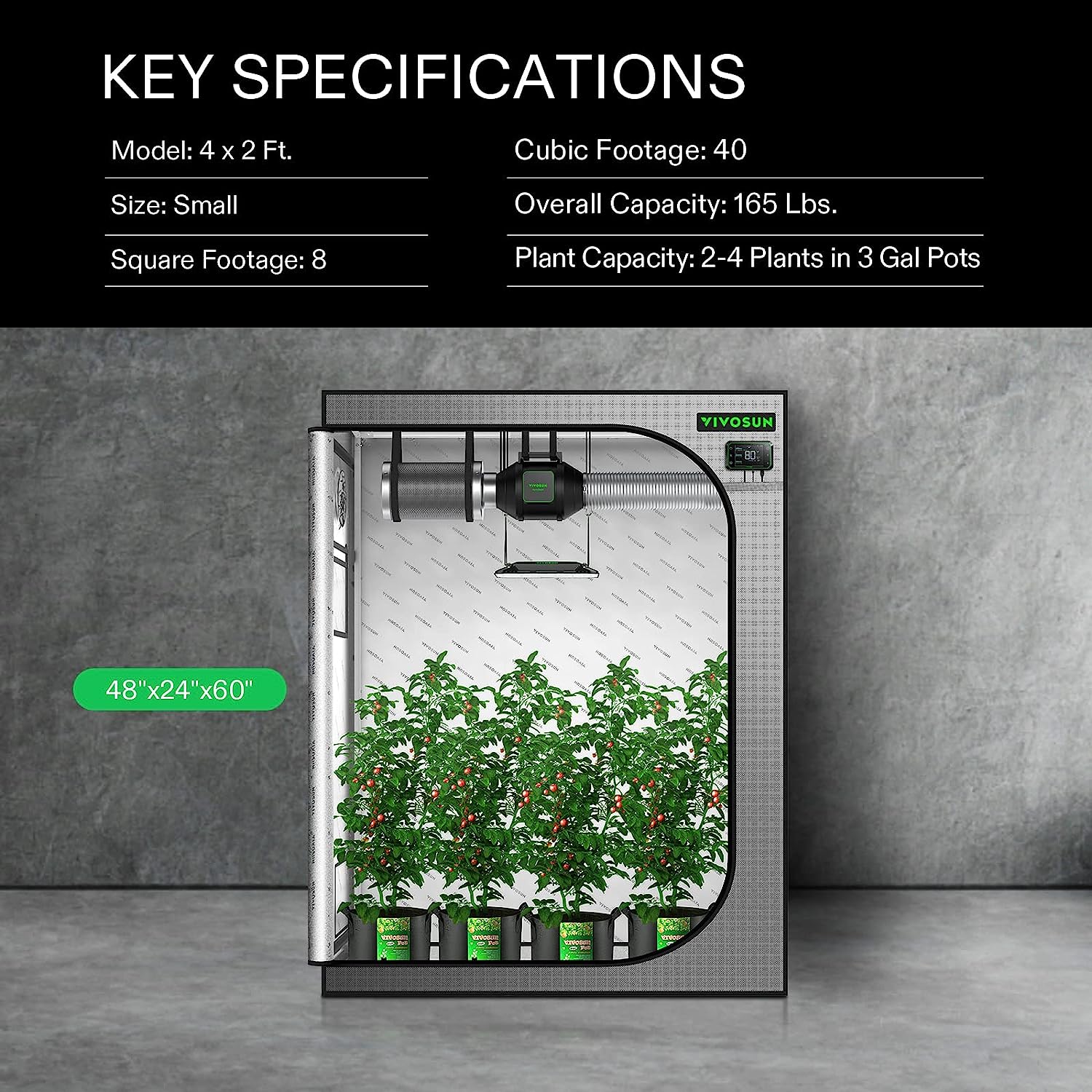 VIVOSUN AeroLab Upgraded Mylar Grow Tent - Green Thumb Depot