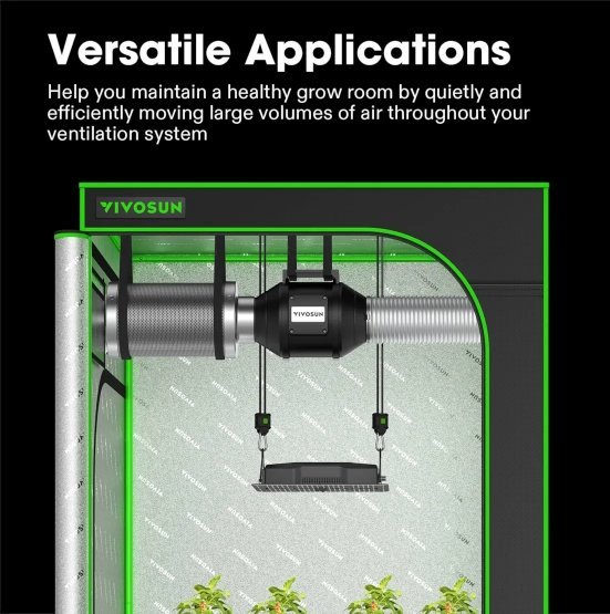 VIVOSUN Inline Duct Fan with Variable Speed Controller - Green Thumb Depot