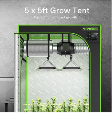 5x5 grow tent Vivosun Mylar 5x5 Grow Tent, 60″ x 60″ x 80″ — Green Thumb Depot